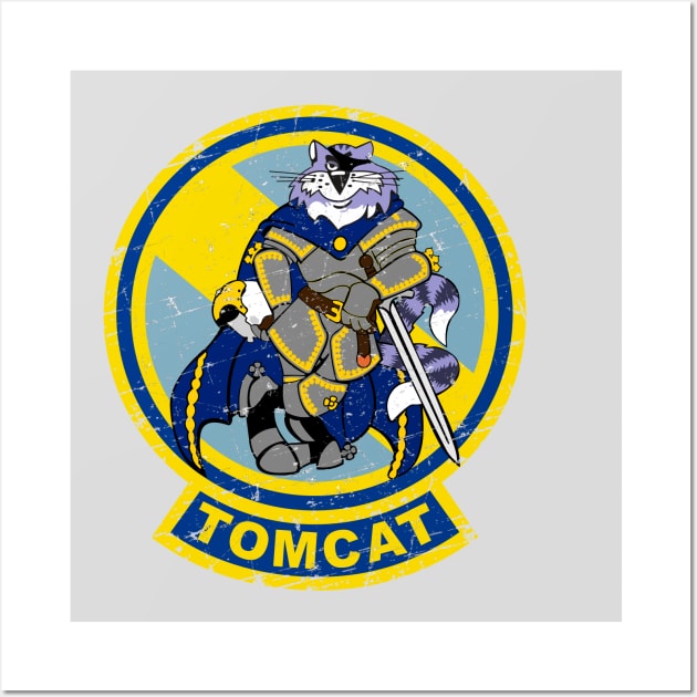 Grumman F-14 Tomcat - Swordsmen Tomcat - Grunge Style Wall Art by TomcatGypsy